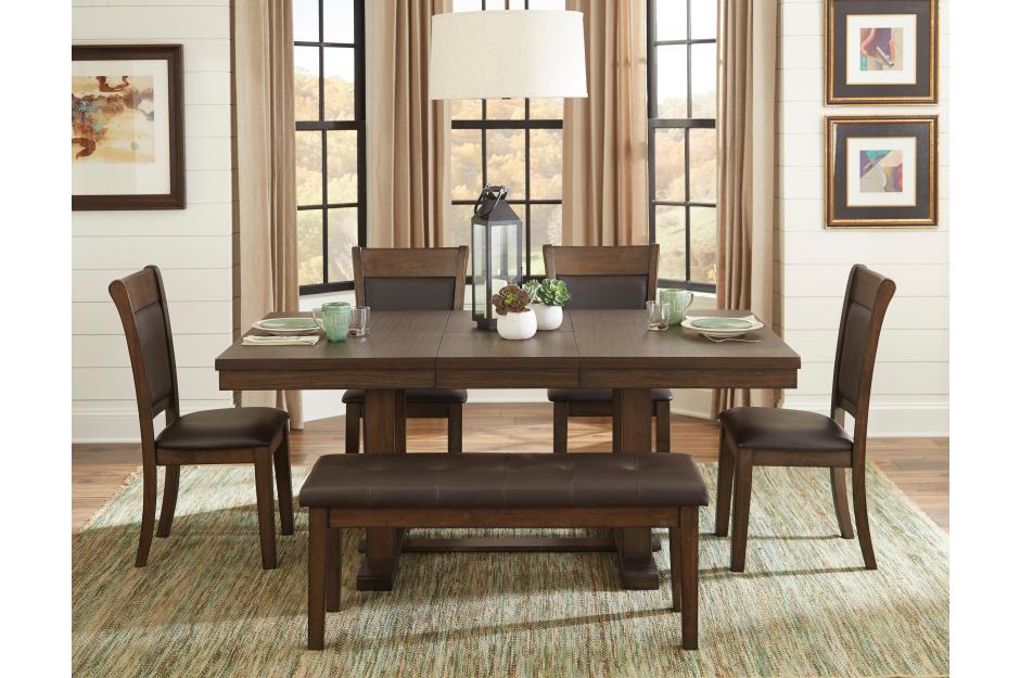30 X 72 X 42 In. Wieland Dining Table With Butterfly Leaf - Rustic Dark Brown