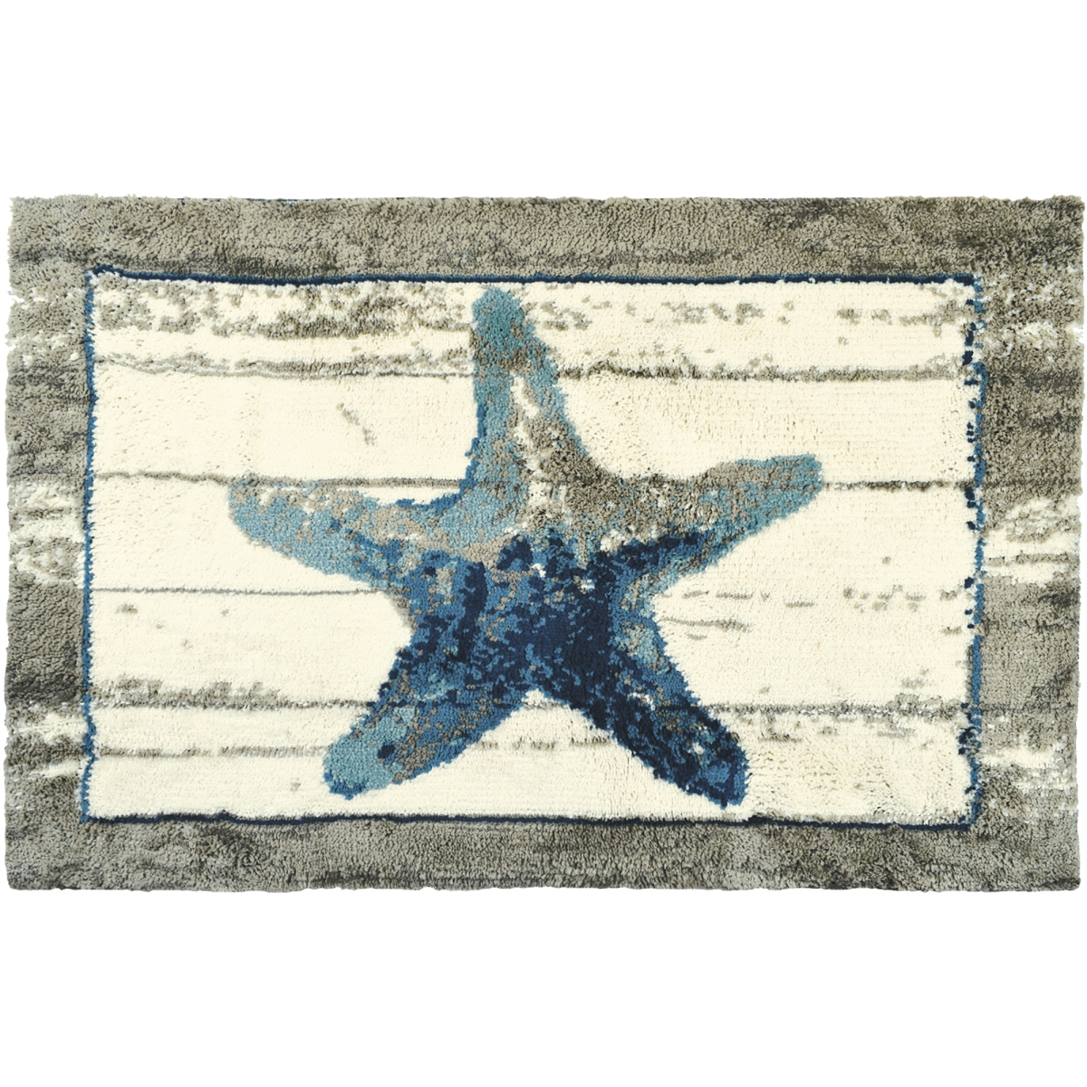 Mfa-ll001 34 X 22 X 0.5 In. Driftwood Starfish Accent Rug, Multi Color