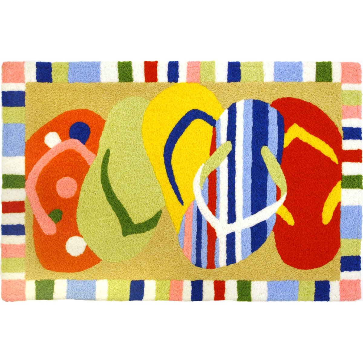 Jb-lwn001 20 X 30 In. Multi-colored Sandals Rug