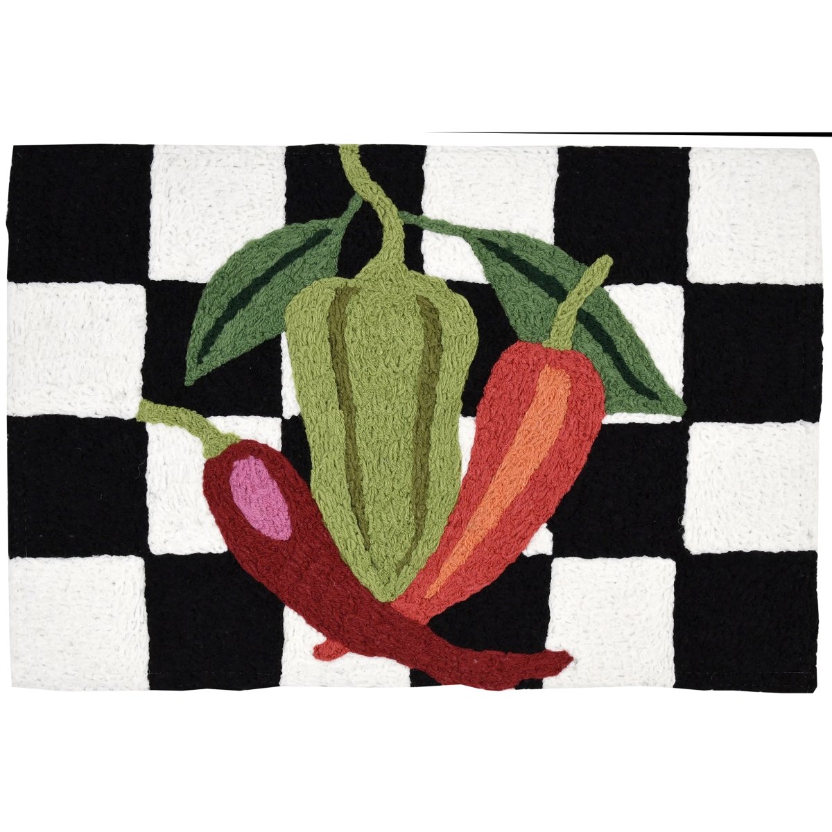 Jb-ssf010 20 X 30 In. Checkered Peppers Indoor & Outdoor Accent Rug
