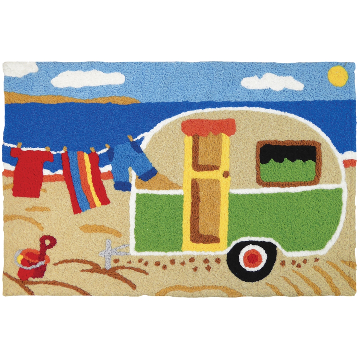 Jb-ce038 20 X 30 In. Camping At The Beach Rug