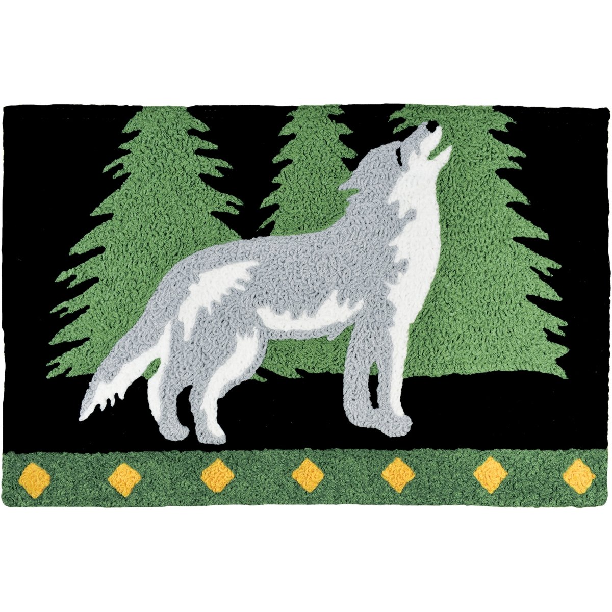 Jb-pd003 21 X 33 In. Howling Wolf Rug