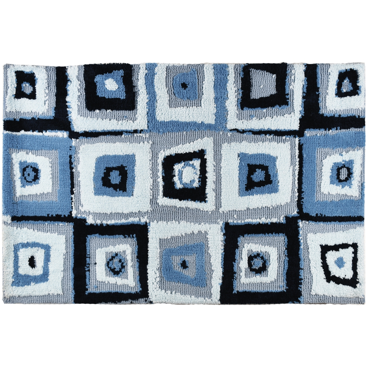 Ss-mc001b 21 X 33 In. Mid Century Blues Accent Rug