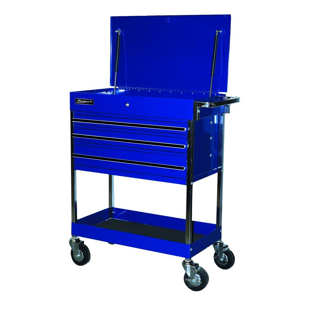 Bl05500200 39.37 X 34.5 X 16.75 In. Professional Service Cart With 3 Drawer - Blue