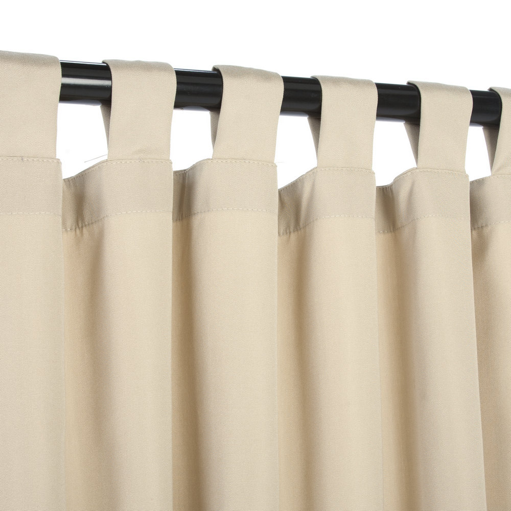Hammock Source Cur108abs 50 X 108 In. Sunbrella Outdoor Curtain With Tabs, Antique Beige