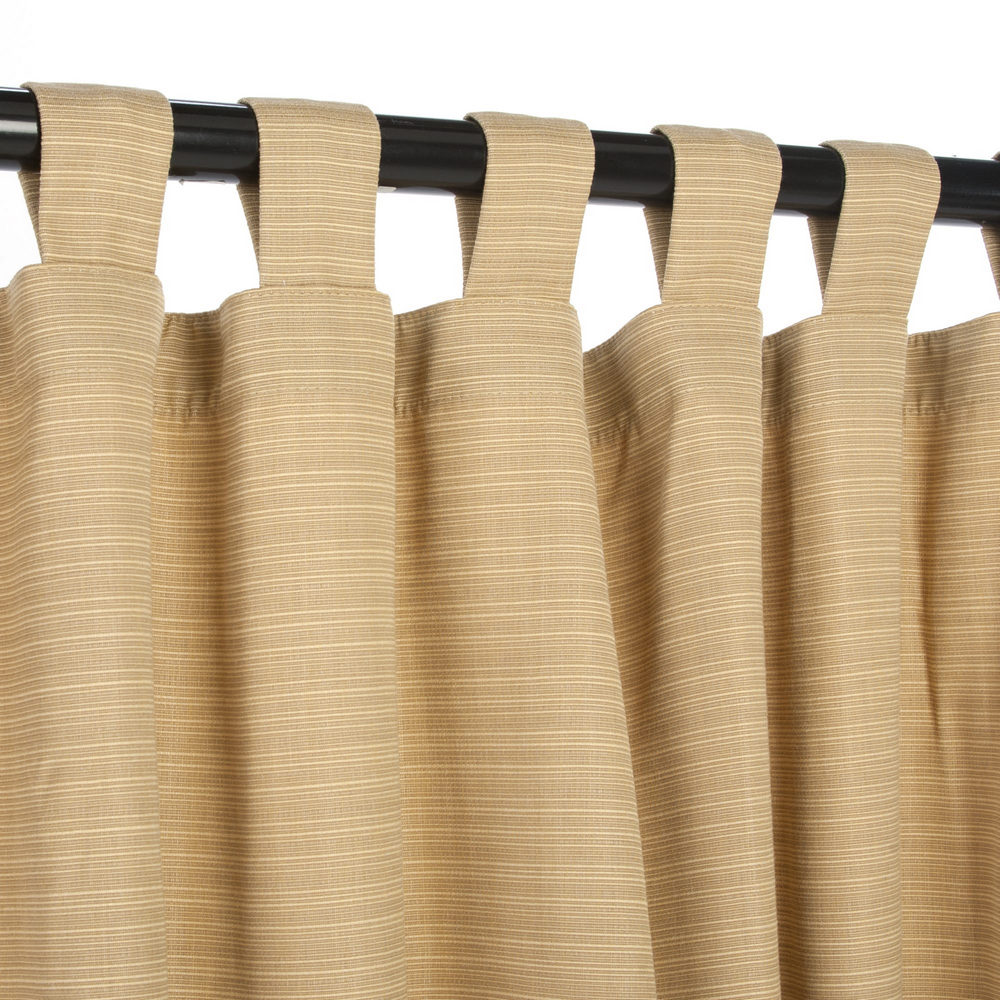 Hammock Source Cur96bms 50 X 96 In. Sunbrella Outdoor Curtain With Tabs, Dupione Bamboo