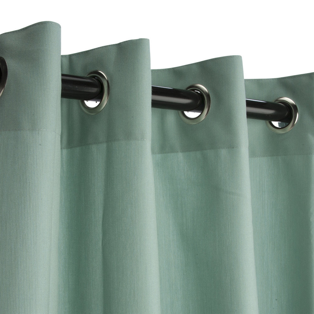 Hammock Source Cur108msgrsn 50 X 108 In. Sunbrella Outdoor Curtain With Nickel Plated Grommets, Mist