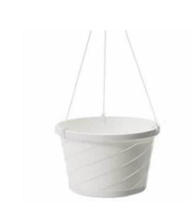 17137200 12 In. Swirl Basket With Disc, White - 50 Per Case