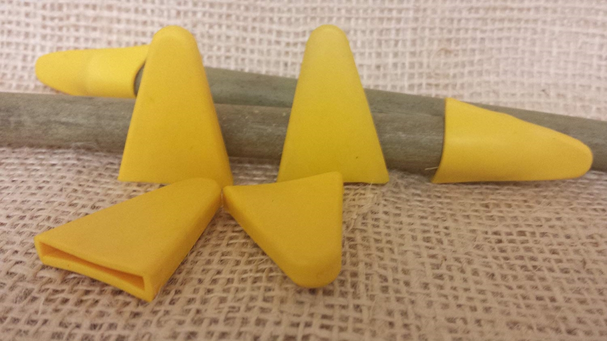Bamboo Cane Caps, Yellow - 1000 Per Pack