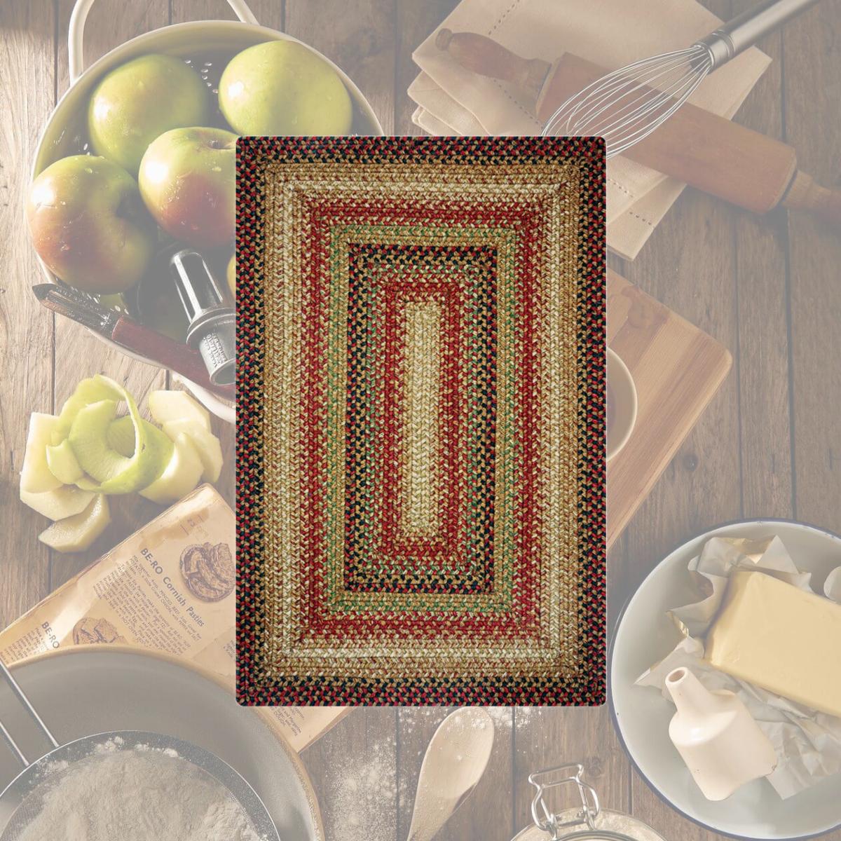 Picture of Homespice Decor 571809 11 x 36 in. Gingerbread Oval Table Runner - Brown, Deep Red
