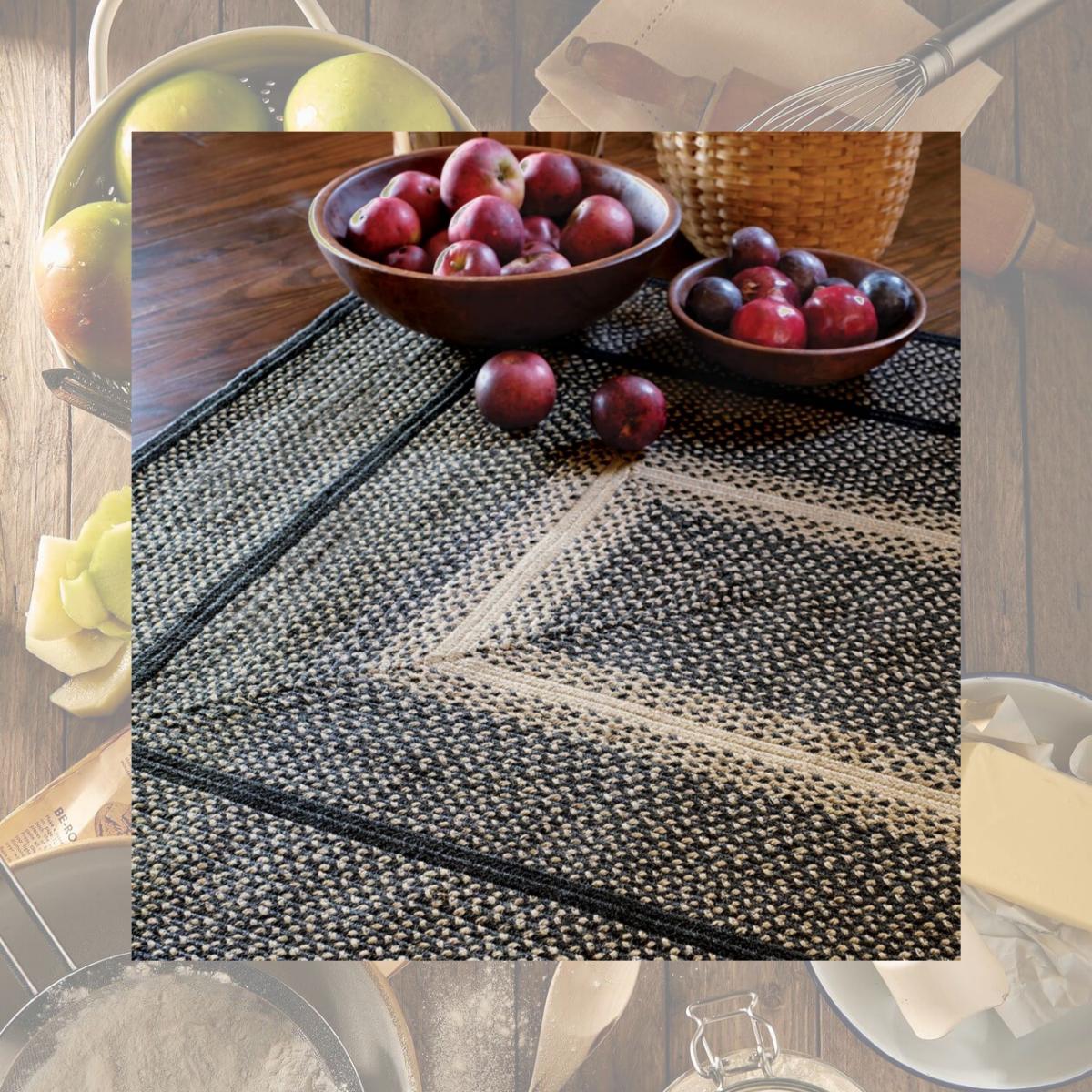 Picture of Homespice Decor 572721 11 x 36 in. Manchester Rectangular Table Runner - Black, Beige & Ivory