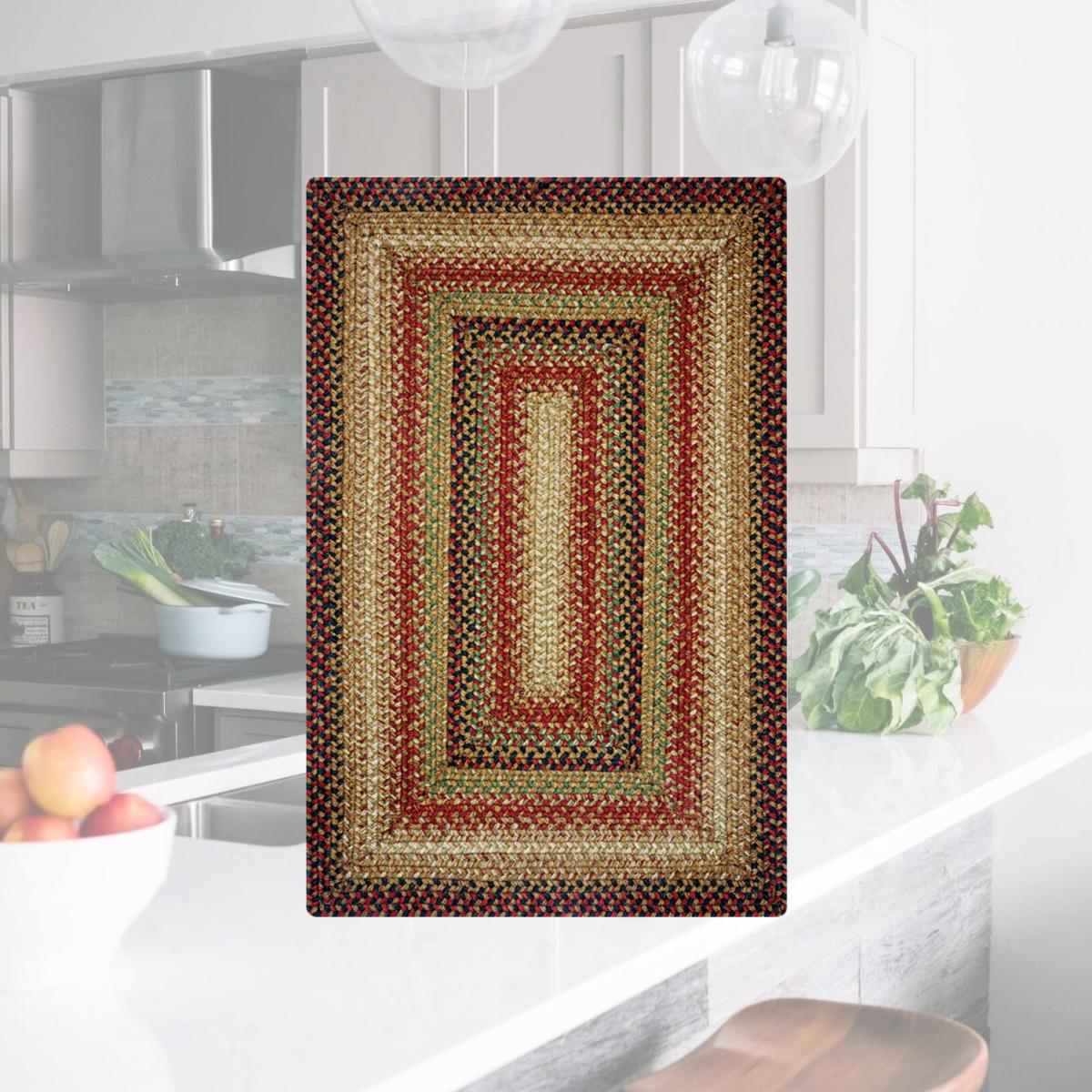 Picture of Homespice Decor 595805 13 x 19 in. Gingerbread Rectangular Placemat - Brown  Deep Red - set of 4