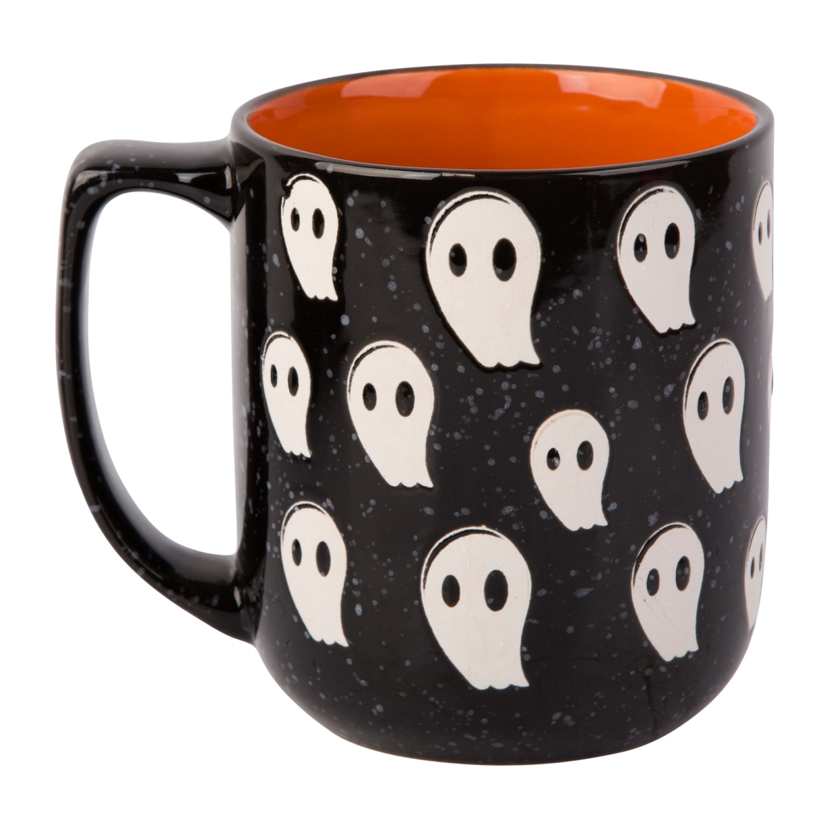 Picture of Home Essentials & Beyond 95382 16 oz Black Speckled Mug with Ghosts for Unisex