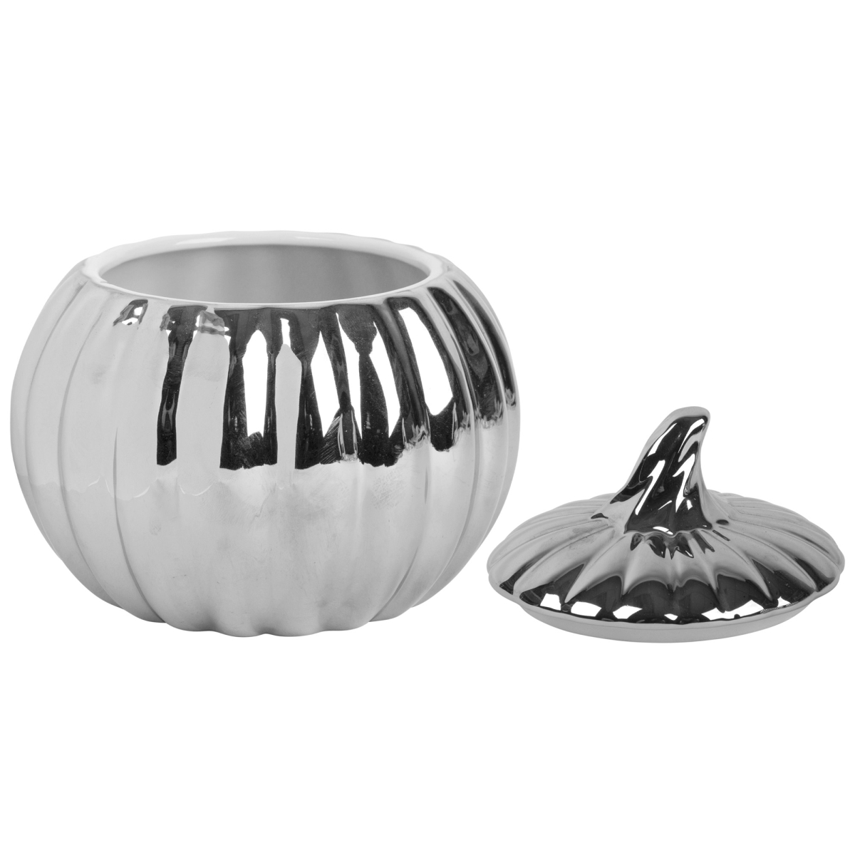 Picture of Home Essentials & Beyond 97016 35 oz Silver Electroplated Pumpkin Bowl for Unisex