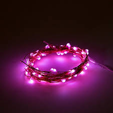 Hometown Evolution 33ftpink 33 Ft. Plug In 100 Micro Led On Copper Wire Fairy Lights - Pink