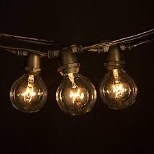 Hometown Evolution G50clcomm50b 50 Ft. Commercial Globe String Lights, 2 In. Bulbs - Black Wire - Set Of 40