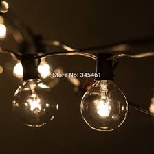 Hometown Evolution G50wp50b G50 White Satin String Light Sets With Black Wire, Set Of 50