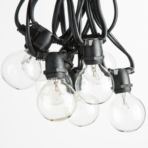 Hometown Evolution G50clcomm25w 25 Ft. Commercial Globe String Lights, 2 In. Bulbs - White Wire - Set Of 20
