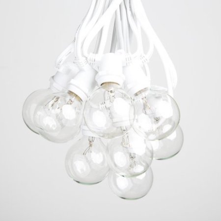 Hometown Evolution G50clcomm100w 100 Ft. Commercial Globe String Lights, 2 In. Bulbs - White Wire - Set Of 80