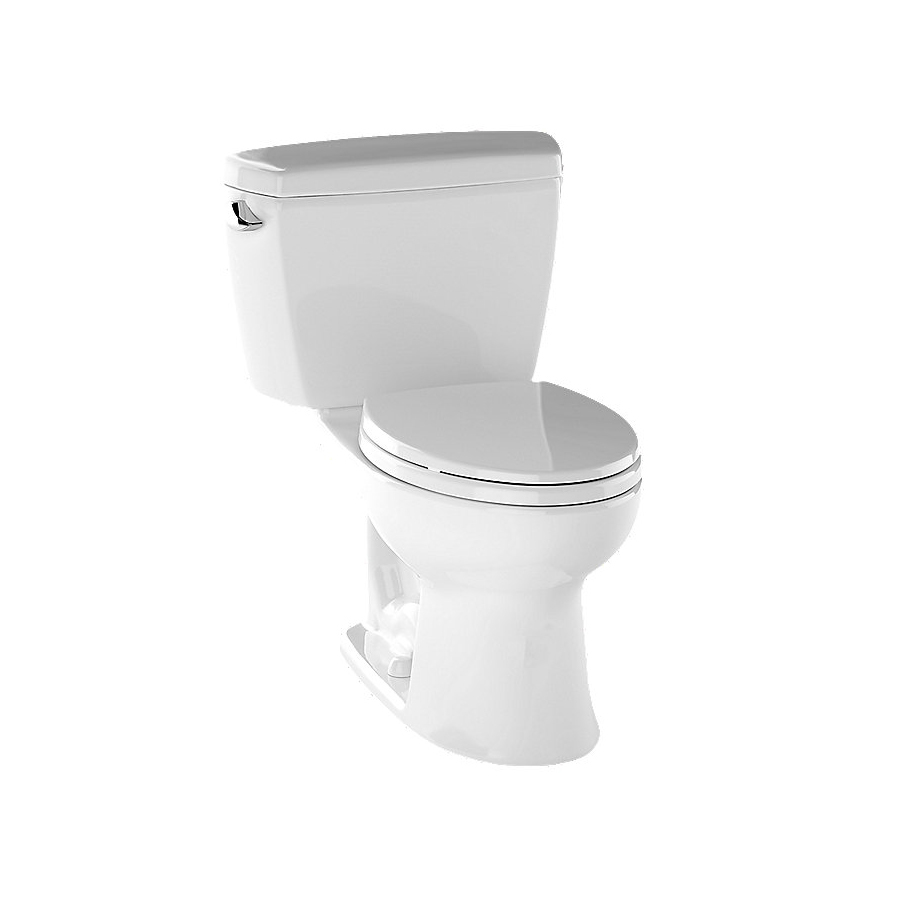 Cst744sg-01 Drake Elongated Two Piece Bowl Toilet, Cotton White