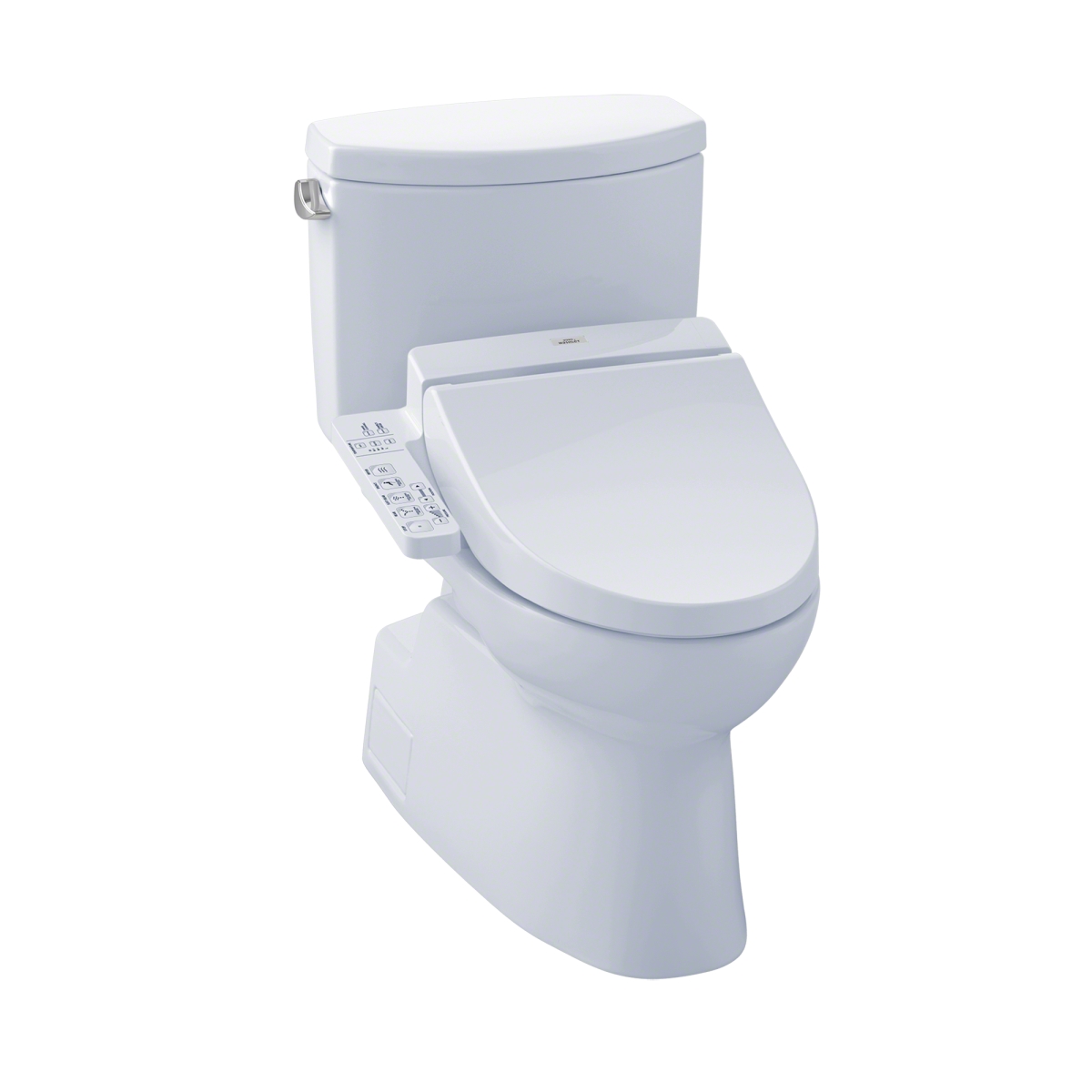 Mw4742034cefgno.01 Connect Plus Kit Vespin Ii Two-piece Elongated 1.28 Gpf Toilet & Washlet C100 Bidet Seat, Cotton White