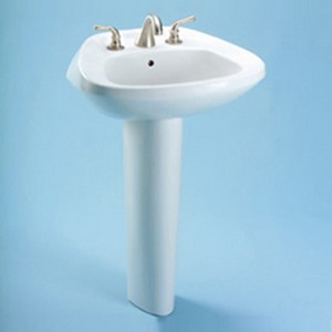 Pt243no.01 Sink Pedestal, Cotton White