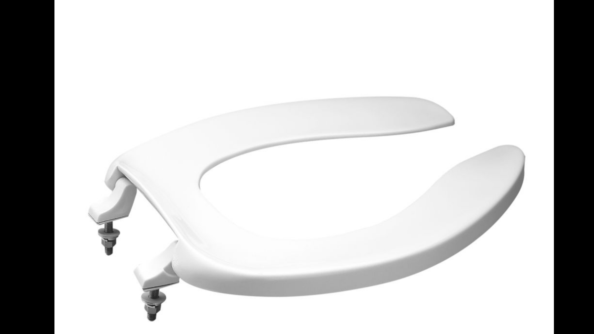 Sc534-01 Plastic Elongated Toilet Seat Without Cover, Cotton White
