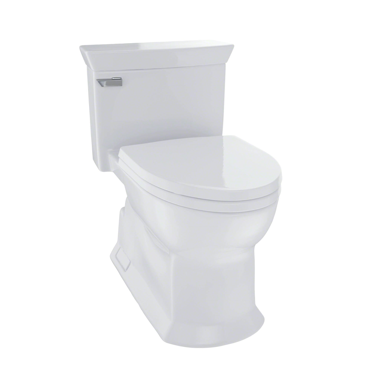 Ms964214cefg-11 Eco Soiree Elongated 1.28 Gpf Universal Height Skirted Toilet With Cefiontect, Colonial White