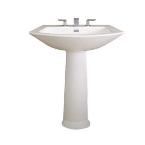 Pt960-01 Soiree Sink Pedestal, Cotton White