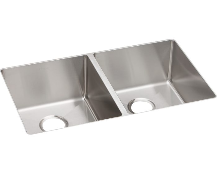 UPC 094902109909 product image for ECTRU31179T 18 Gauge Stainless Steel Double Bowl Undermount Kitchen Sink - 31.5  | upcitemdb.com