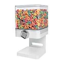Honeycando Kch-06127 Compact Dry Food Dispenser, Single Control, Black & Chrome