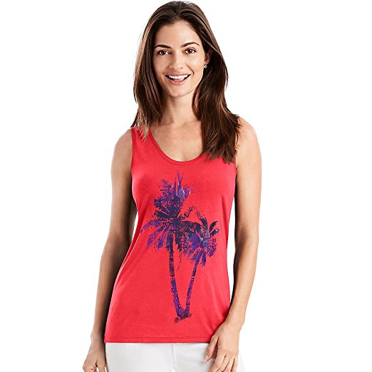 Womens Pattern Palm Voop Tank - Small
