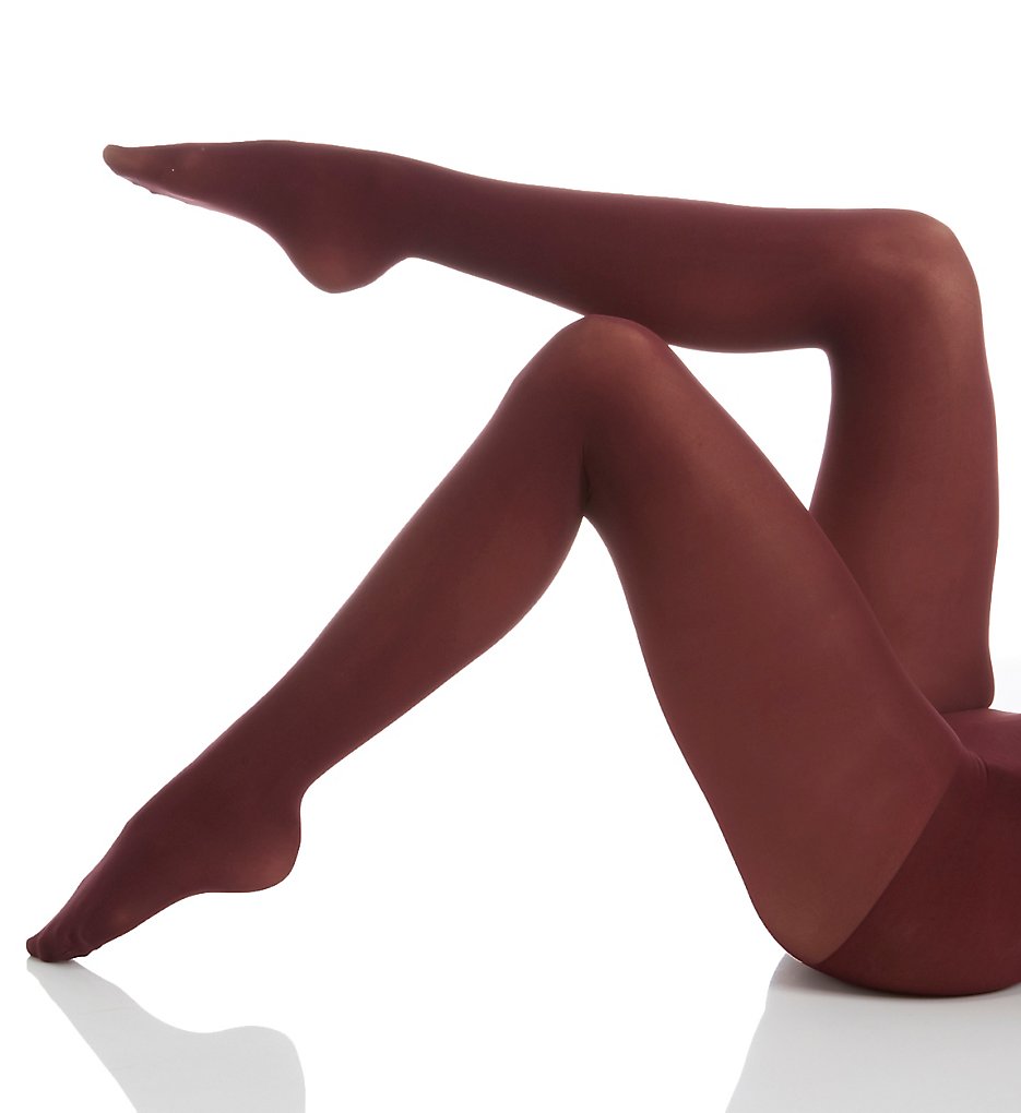 738994934970 X-temp Opaque Control Top Tights With Comfort Waistband, Pinot Burgundy - Small