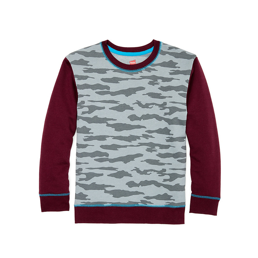 UPC 192503000196 product image for 192503000196 Boys Camo Fleece Colorblock Sweatshirt, Camo - Extra Small | upcitemdb.com