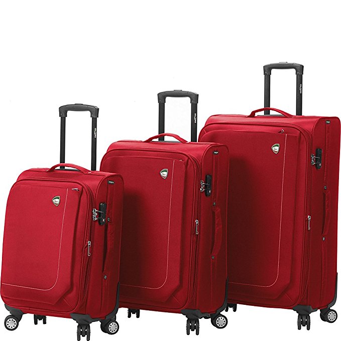 UPC 812836026075 product image for Mia Toro M1105-03PC-RED Madesimo Softside Spinner Luggage Set Of 3 - Red | upcitemdb.com