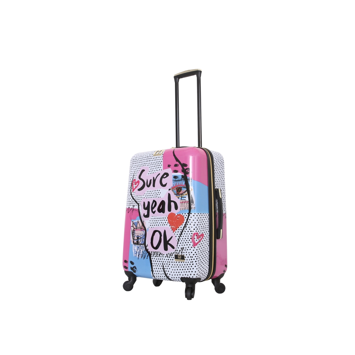 H1009-24-nsunn 24 In. Nikki Chu Sure Cute Luggage, Multicolor