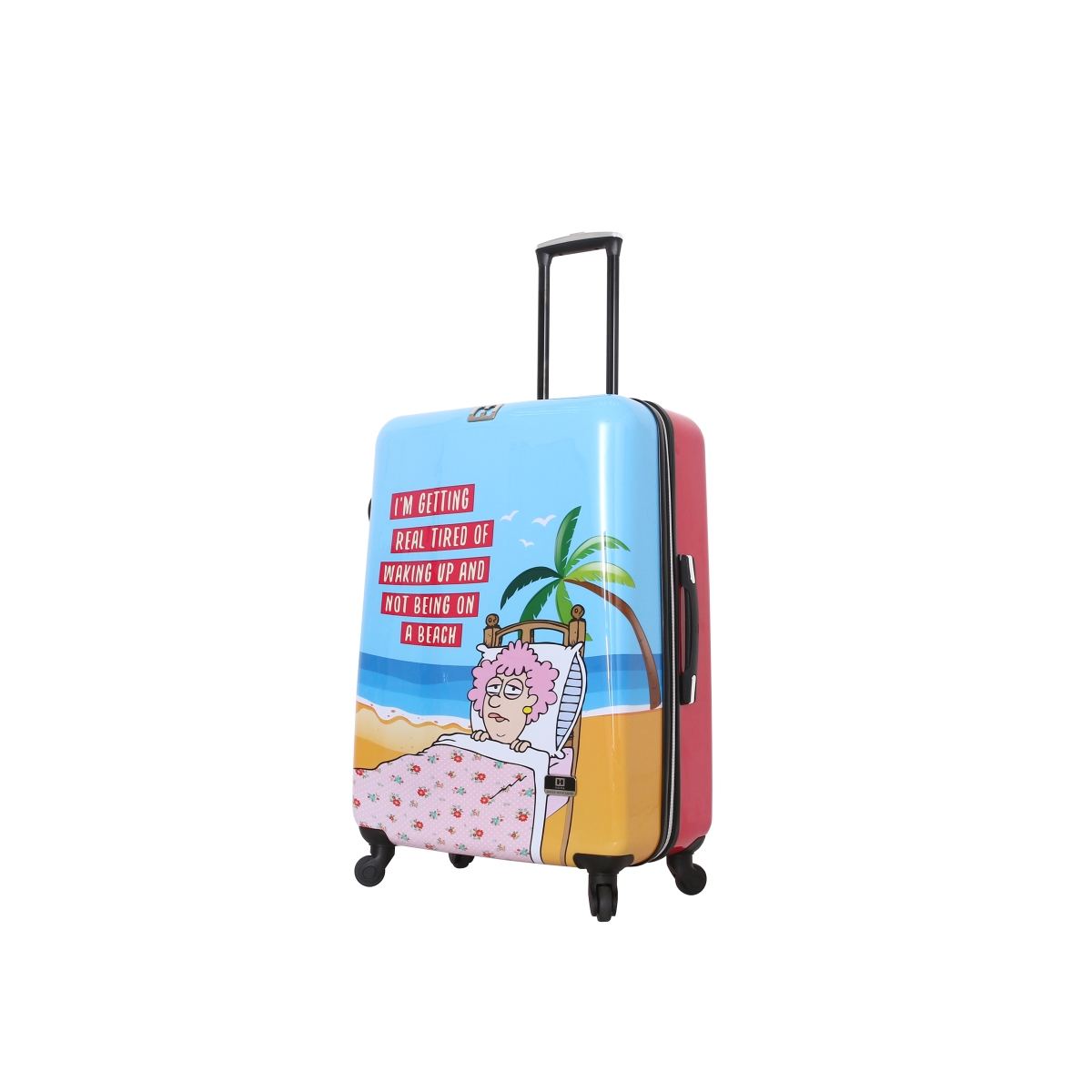 H1012-28-atrnn 28 In. Aunty Acid Trip Cartoon Graphic Luggage, Multicolor