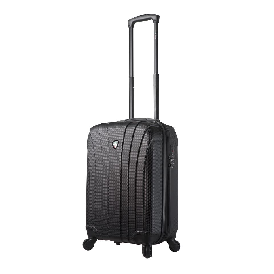 Italy M1215-20in-blk 20 In. Nicosia Hardside Spinner Carry-on Luggage With Number Lock, Black