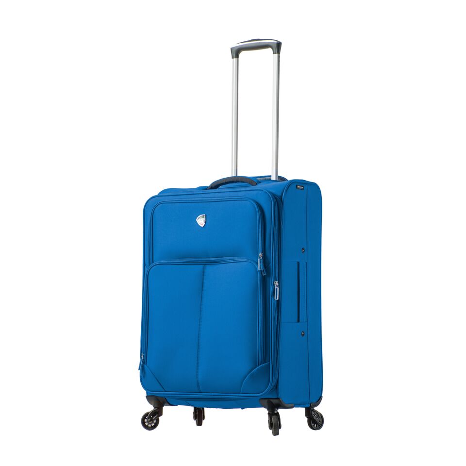 Italy M1116-24in-blu 24 In. Leggero Softside Spinner Luggage With Number Lock, Blue