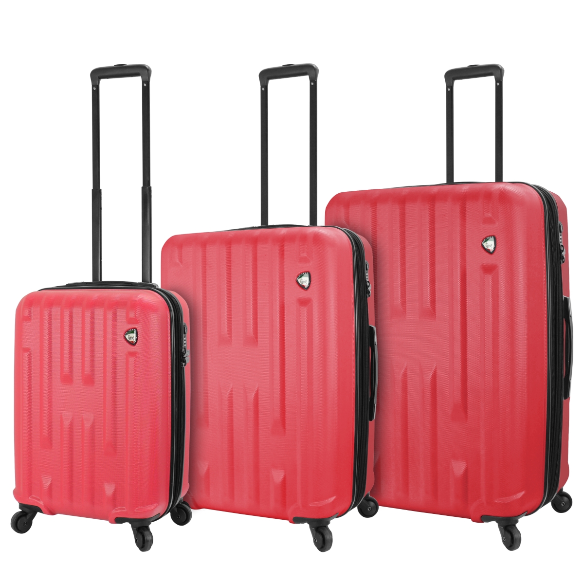 Italy M1230-03pc-red Nuovo Hardside Spinner Luggage Set, Red - 3 Piece