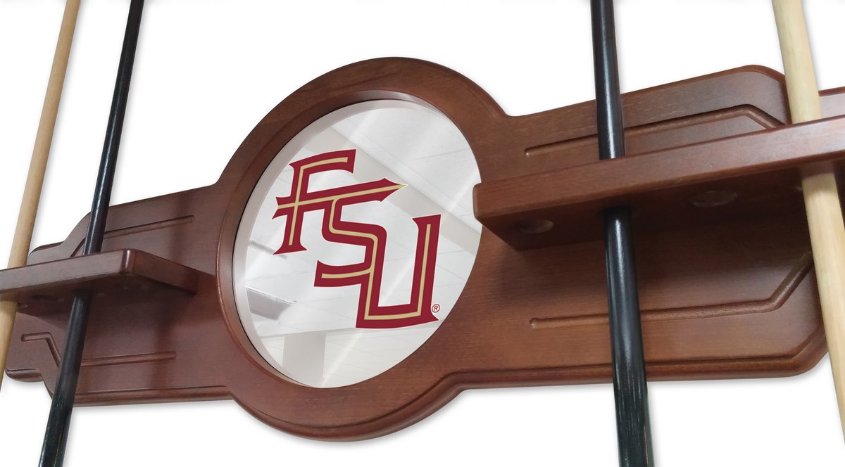 Picture of Holland Bar Stool CueChrdFSU-FS Florida State Seminoles Pool Cue Rack Script FS
