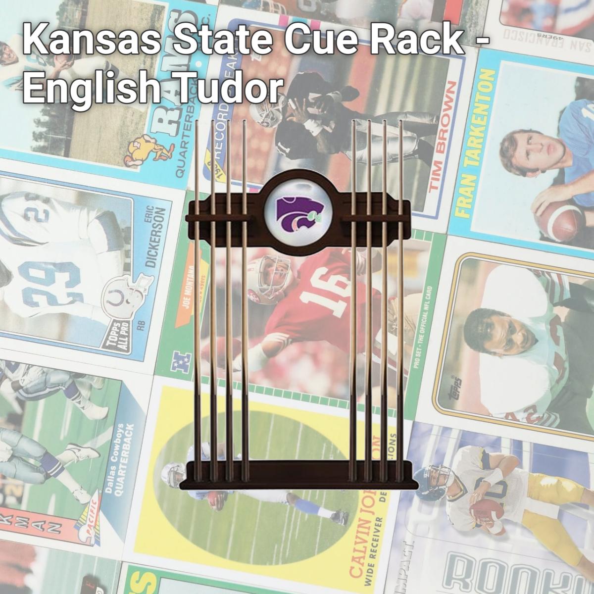 Picture of Holland Bar Stool CueETudKnsasS Kansas State Cue Rack - English Tudor