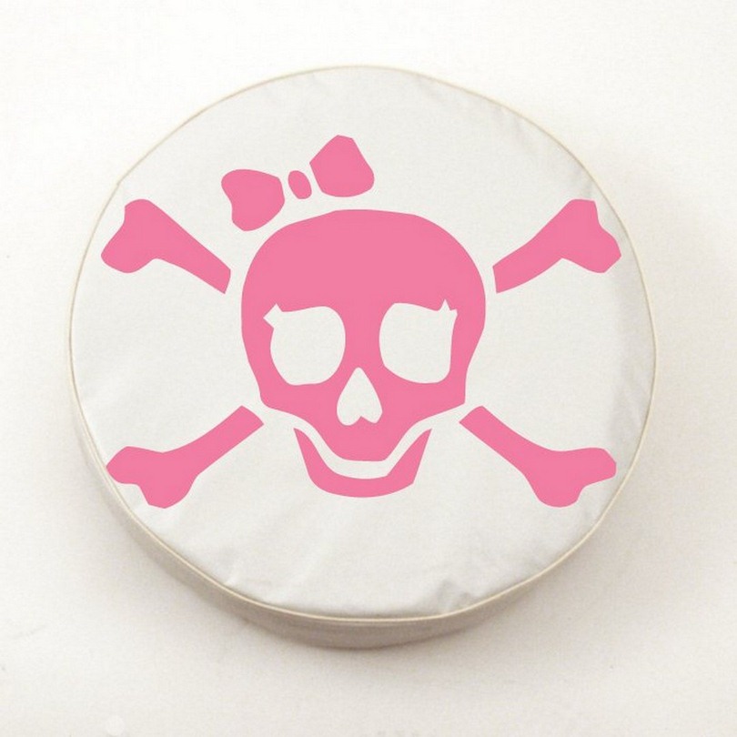 TCOPirGrlPWT-21 1/2 x 8 Pirate Girl (Pink) Tire Cover