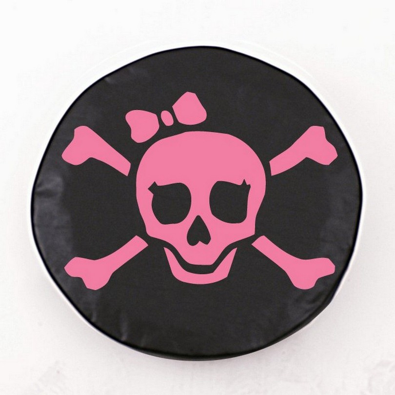 TCSMPirGrlPBK-28 1/2 x 8 Pirate Girl (Pink) Tire Cover