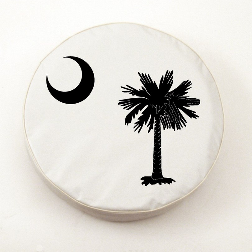 TCCSCFlgWT-31 1/4 x 12 South Carolina State Flag Tire Cover
