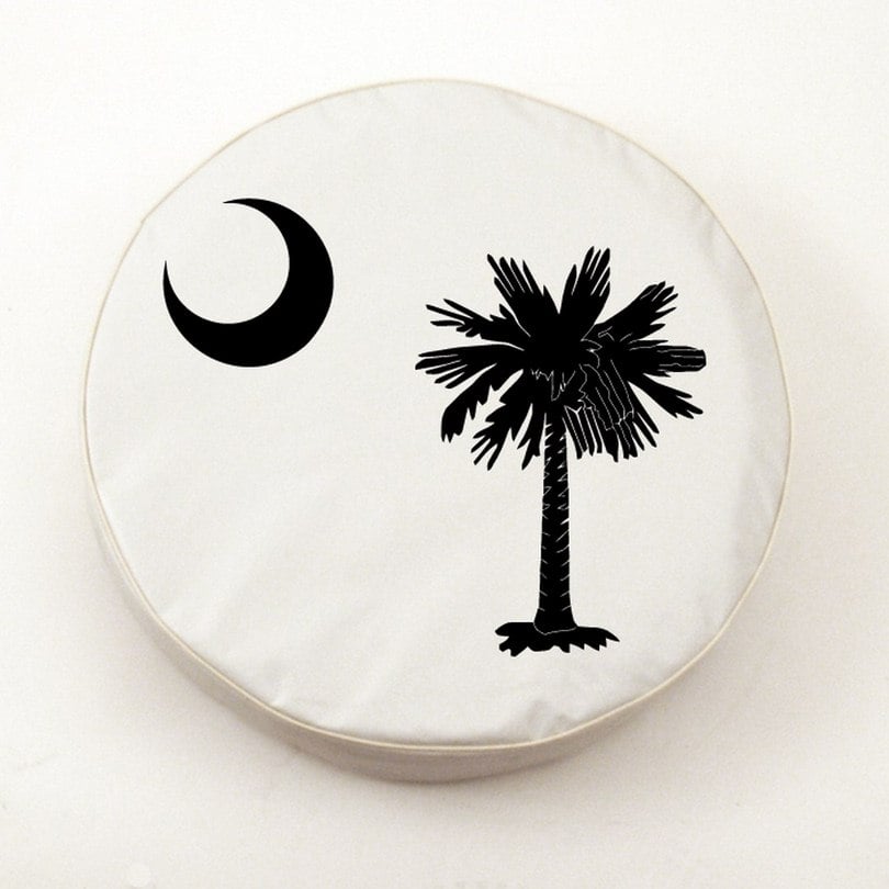 TCISCFlgWT-28 x 8 South Carolina State Flag Tire Cover