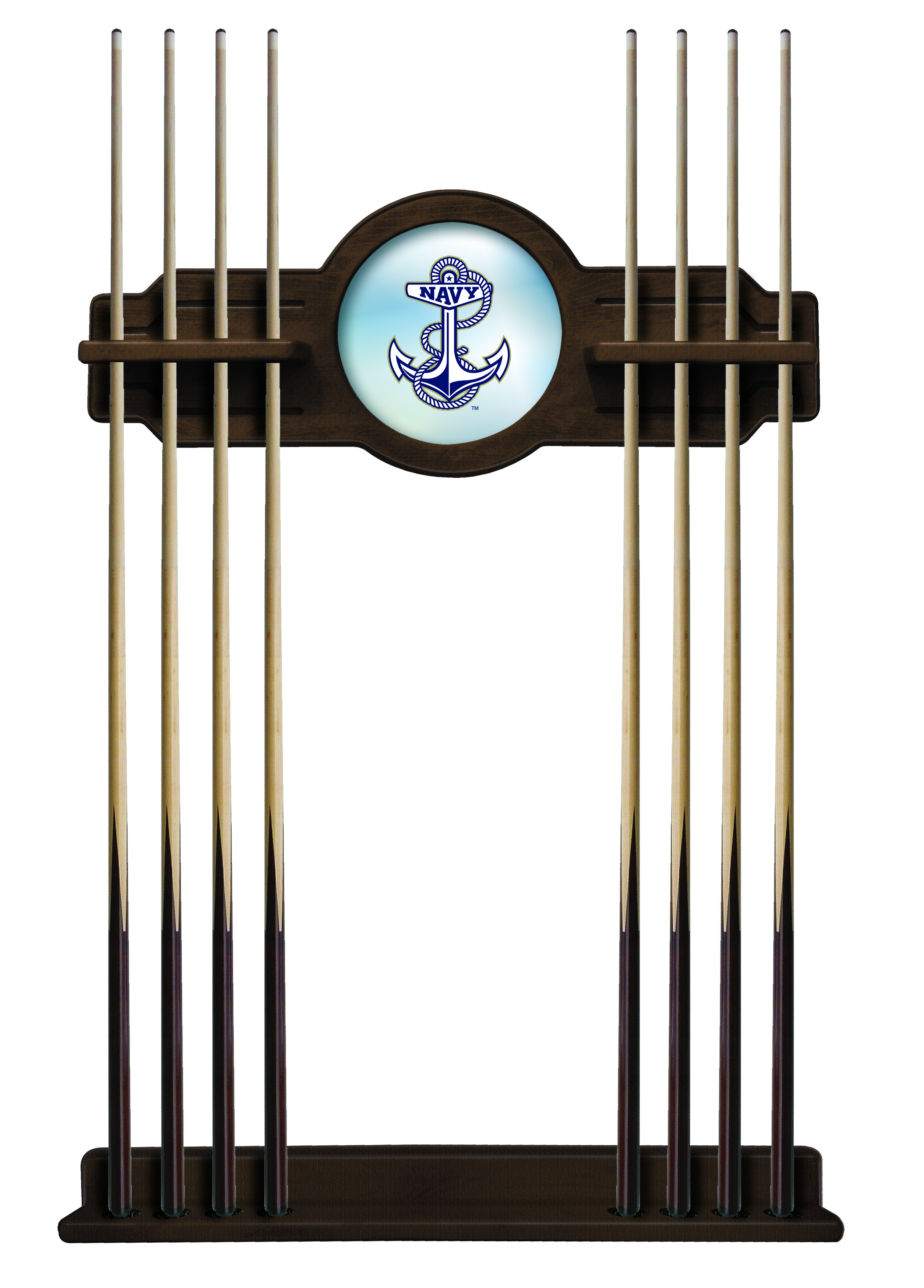 Cuenavusnava United States Naval Academy - Navy Cue Rack In Navajo Finish