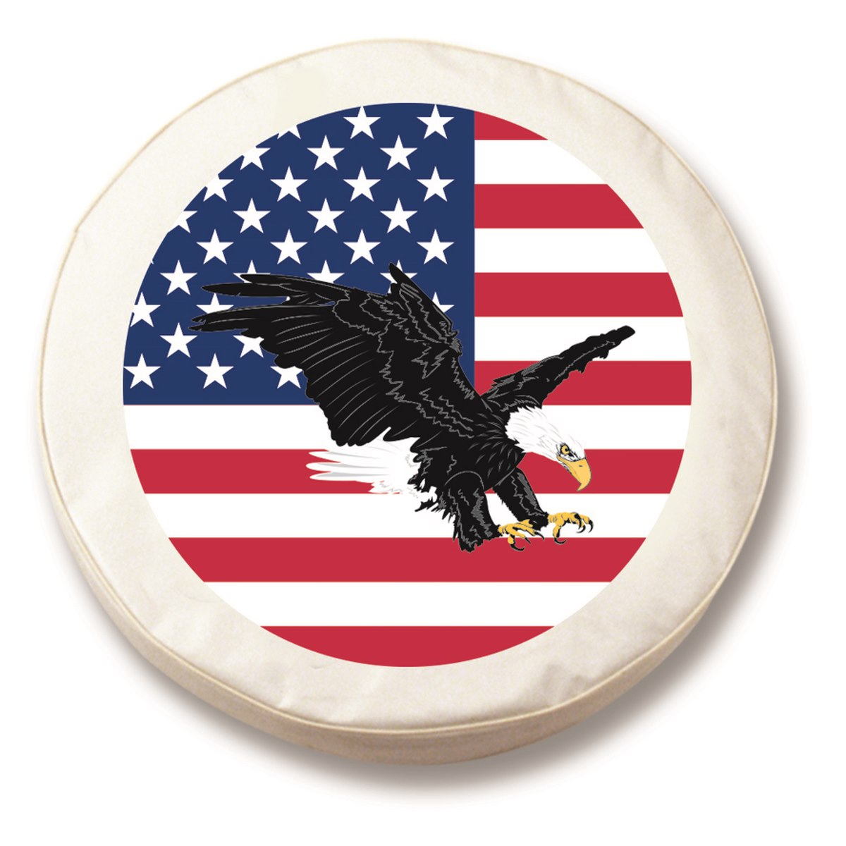 TCCUSEglWT-31 1/4 x 12 USA Eagle Tire Cover