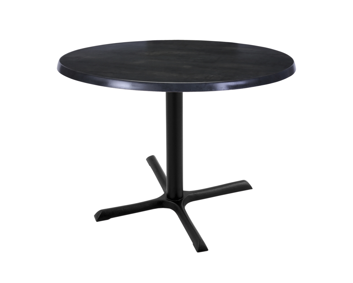 Od211-3030bwod30rblkstl 30 In. Black Table With 30 In. Diameter Indoor & Outdoor Black Steel Round Top