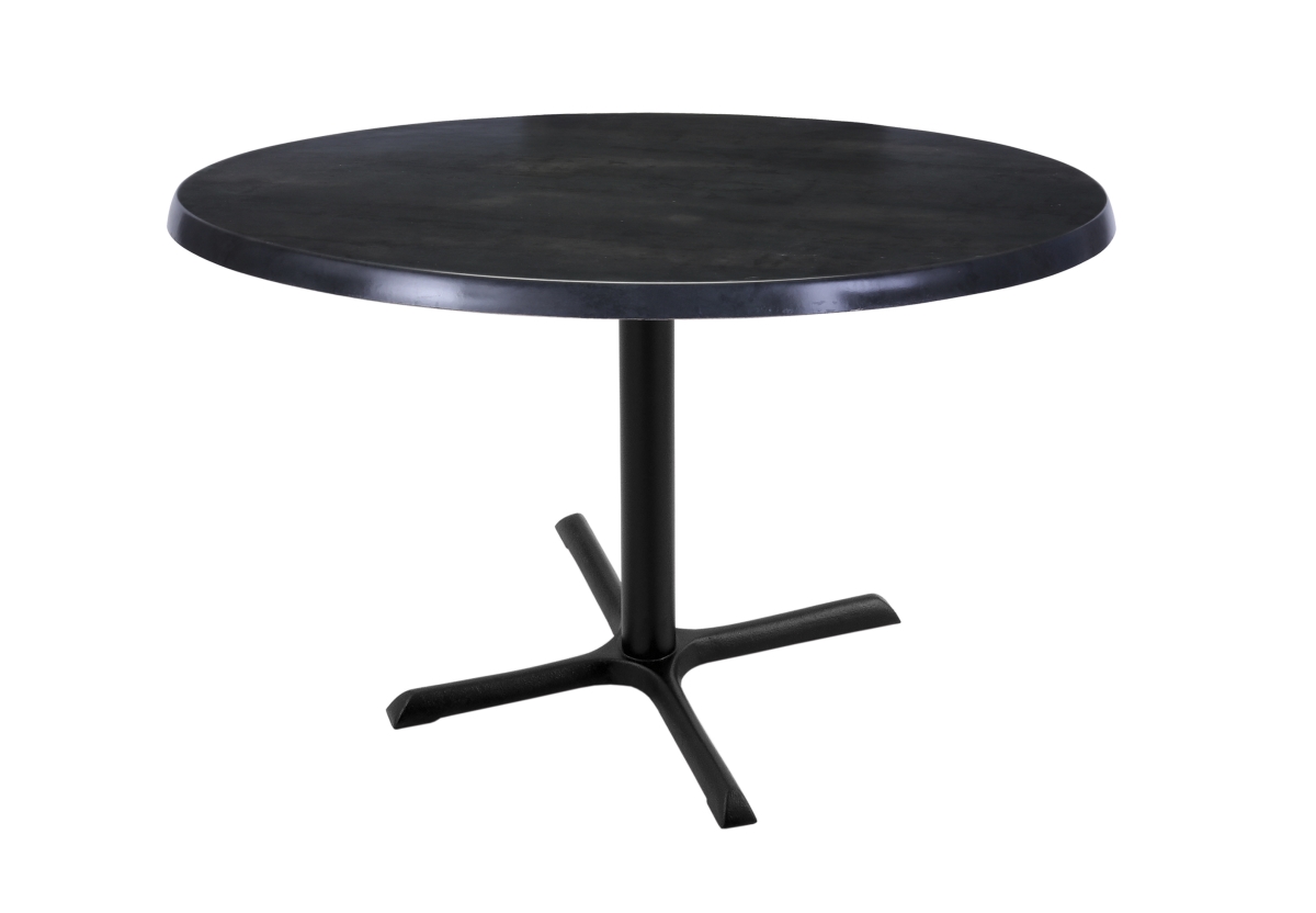 Od211-3030bwod36rblkstl 30 In. Black Table With 36 In. Diameter Indoor & Outdoor Black Steel Round Top